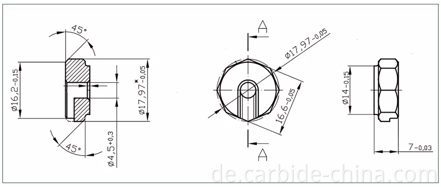 drawing of tungsten carbide thrust block
